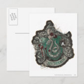Carte Postale Harry Potter | Blason de Serpentard - Vintage (Devant / Derrière)