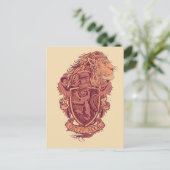 Carte Postale Harry Potter | Blason du Lion Gryffindor (Debout devant)