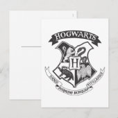 Carte Postale Harry Potter | Blason Rétro de Poudlard (Devant / Derrière)