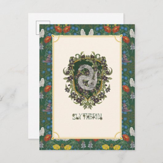 Carte Postale HARRY POTTER™ | Blason SLYTHERIN™ (Devant / Derrière)