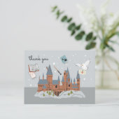 Carte Postale Harry Potter Château de Poudlard Baby Shower Merci (Debout devant)