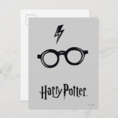 Carte Postale Harry Potter | Cicatrice de foudre et Lunettes (Devant / Derrière)