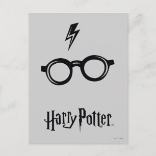 Carte Postale Harry Potter   Cicatrice de foudre et Lunettes
