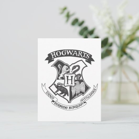 Carte Postale Harry Potter | Cimier de Poudlard rétro (Debout devant)