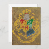 Carte Postale Harry Potter | Cimier de Poudlard rustique (Devant / Derrière)