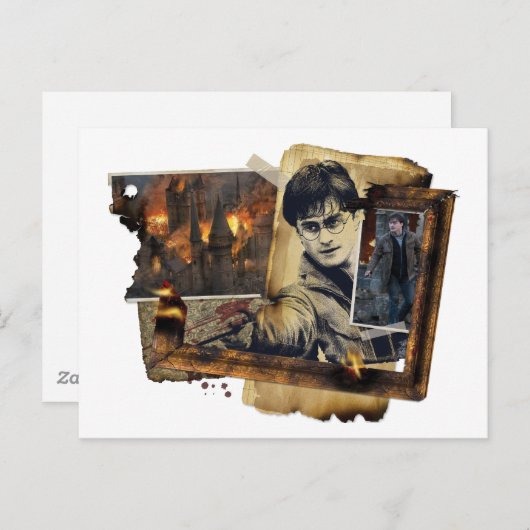 Carte Postale Harry Potter Collage (Devant / Derrière)