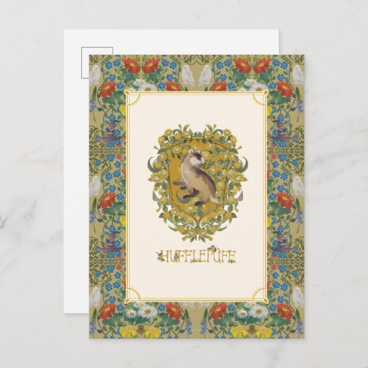 Carte Postale HARRY POTTER™ | Crête HUFFLEPUFF™ (Devant / Derrière)