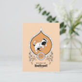 Carte Postale HARRY POTTER™ | Dessin délicat Blason de POUFFSOUR (Debout devant)