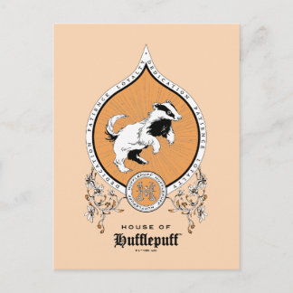 Carte Postale HARRY POTTER™ | Dessin délicat Blason de POUFFSOUR