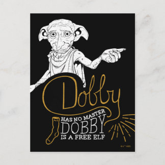 Carte Postale Harry Potter | Dobby N'A Pas De Maître