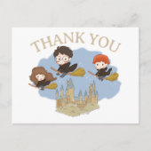 Carte Postale Harry Potter et Hogwarts magiques Merci (Devant)