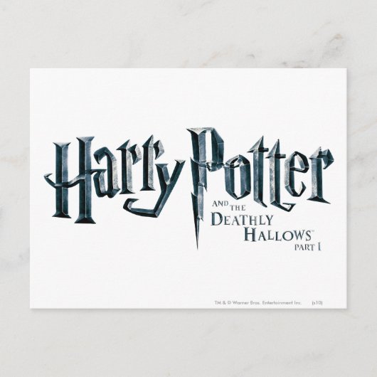 Carte Postale Harry Potter et les Reliques de la mort Logo 1 2 (Devant)