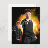 Carte Postale Harry Potter et Ron Weasely (Devant / Derrière)