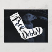 Carte Postale Harry Potter | "Free Dobby" Sock Typography (Devant)