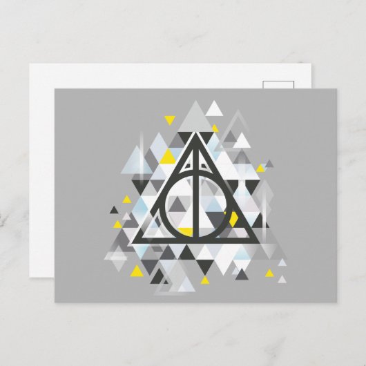 Carte Postale Harry Potter | Geometric Deathly Hallows (Devant / Derrière)