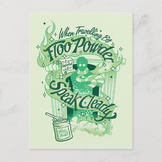 Carte Postale Harry Potter | Graphique de typographie de la poud (Devant)