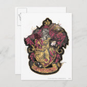 Carte Postale Harry Potter | Gryffindor Crest - Détruit (Devant / Derrière)