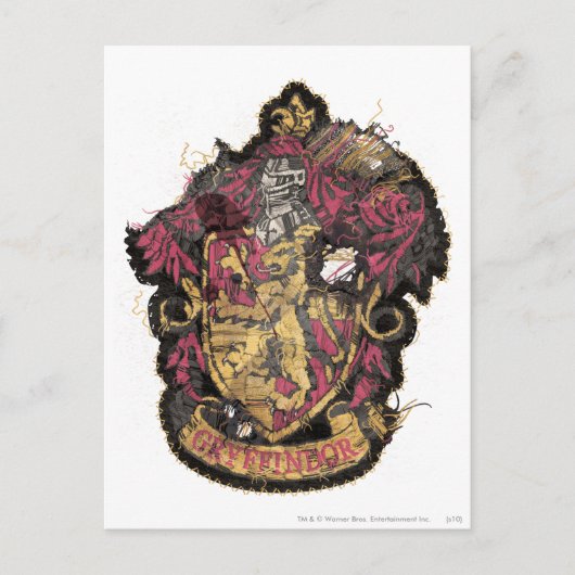 Carte Postale Harry Potter | Gryffindor Crest - Détruit (Devant)