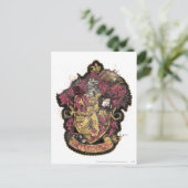 Carte Postale Harry Potter | Gryffindor Crest - Détruit (Debout devant)