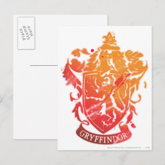 Carte Postale Harry Potter | Gryffindor Crest - Splissé (Devant / Derrière)