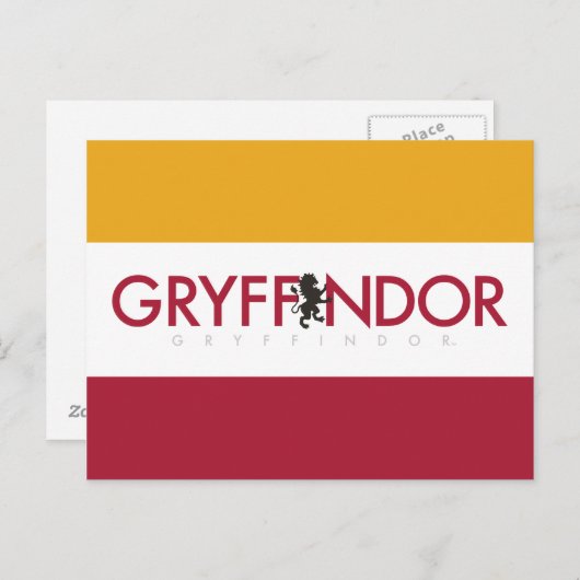 Carte Postale Harry Potter | Gryffindor House Pride Crest (Devant / Derrière)