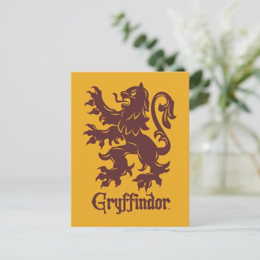 Carte Postale Harry Potter | Gryffindor Lion Graphic (Debout devant)