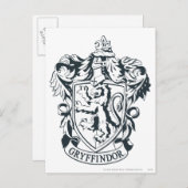 Carte Postale Harry Potter | Gryffindor Stencil Esquisse (Devant / Derrière)