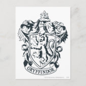 Carte Postale Harry Potter | Gryffindor Stencil Esquisse (Devant)