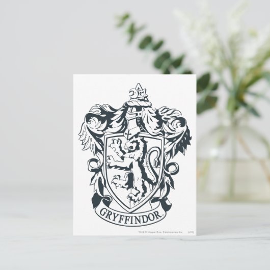 Carte Postale Harry Potter | Gryffindor Stencil Esquisse (Debout devant)