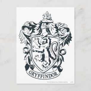 Carte Postale Harry Potter Gryffindor Stencil Esquisse