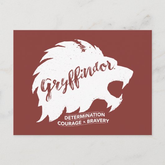 Carte Postale Harry Potter | GRYFFINDOR™ Typographie de silhouet (Devant)