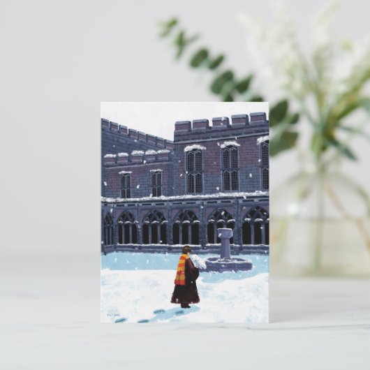 Carte Postale HARRY POTTER ™ & Hedwig dans la cour de HOGWARTS ™ (Debout devant)