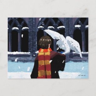Carte Postale HARRY POTTER™ & Hedwig dans la neige