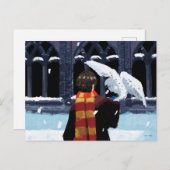 Carte Postale HARRY POTTER™ & Hedwig dans la neige (Devant / Derrière)