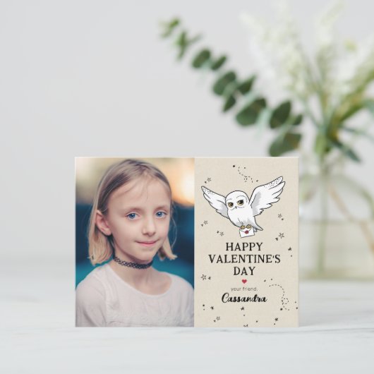 Carte Postale Harry Potter | Hedwig Joyeuse Saint-Valentin (Debout devant)