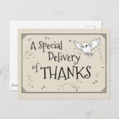 Carte Postale Harry Potter | Hedwig - Merci (Devant / Derrière)