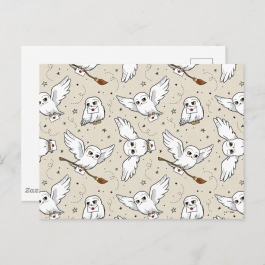 Carte Postale Harry Potter | Hedwig Pattern (Devant / Derrière)