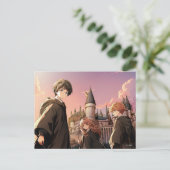 Carte Postale HARRY POTTER™ Hermione & Ron HOGWARTS™ Scène d'ani (Debout devant)