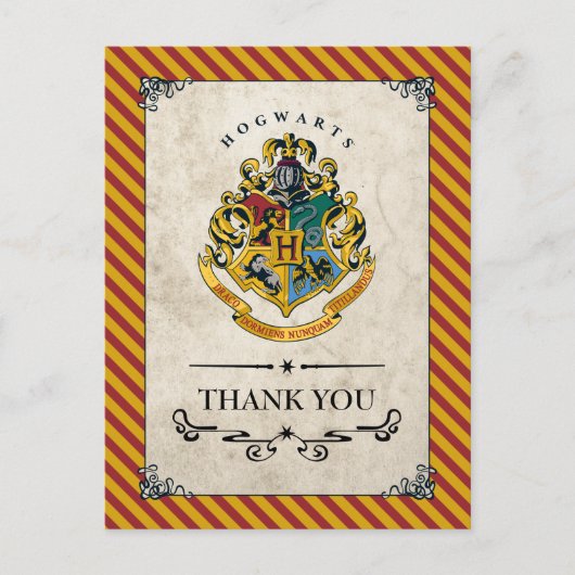 Carte Postale Harry Potter | Hogwarts Joyeux Anniversaire Remerc (Devant)