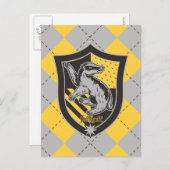 Carte Postale Harry Potter | Hufflepuff House Pride Crest (Devant / Derrière)