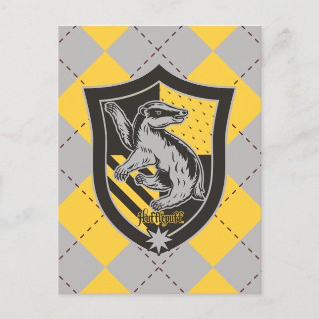 Carte Postale Harry Potter | Hufflepuff House Pride Crest (Devant)