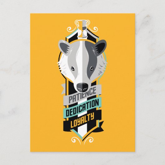 Carte Postale Harry Potter| HUFFLEPUFF™ House Traits Sigil (Devant)