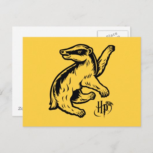 Carte Postale Harry Potter| Icône Badger de Hufflepuff (Devant / Derrière)