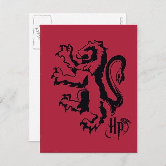 Carte Postale Harry Potter | Icône Lion Gryffindor (Devant / Derrière)