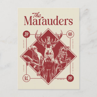 Carte Postale HARRY POTTER™ Les Maraudeurs Animagus Bande dessin