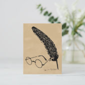 Carte Postale Harry Potter | Lunettes et plume (Debout devant)