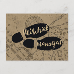 Carte Postale Harry Potter   MISCHIEF MANAGED™ Mappage Empreinte