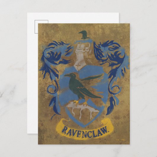 Carte Postale Harry Potter | Peinture Ravenclaw rustique (Devant / Derrière)