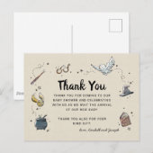 Carte Postale Harry Potter | Remerciement pour Baby Shower (Devant / Derrière)