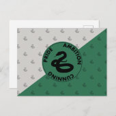 Carte Postale Harry Potter | SLYTHERIN™ Caractéristiques graphiq (Devant / Derrière)